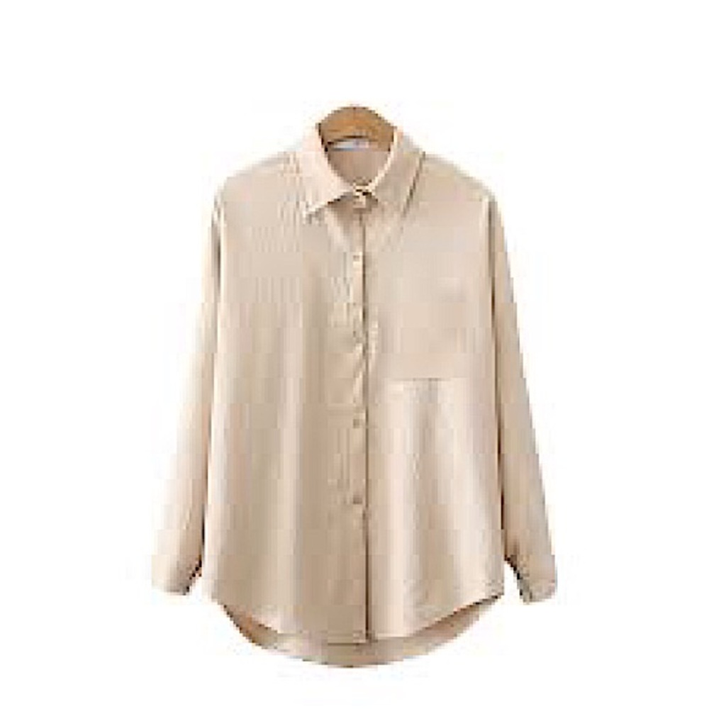 COS Cordaroy cream button down shirt